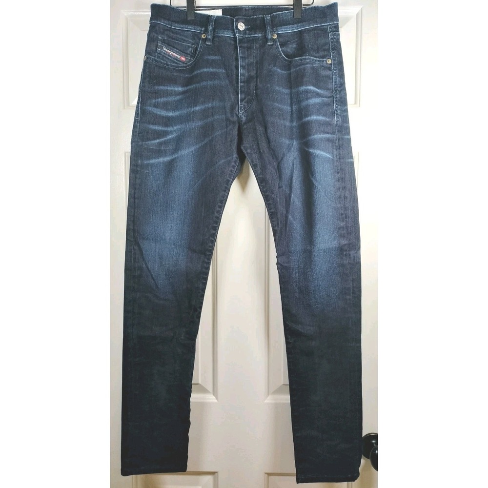 Diesel D-STRUKT 0091U Coated Black Slim Fit Stretch Jeans Men's 32x32 (30.5)